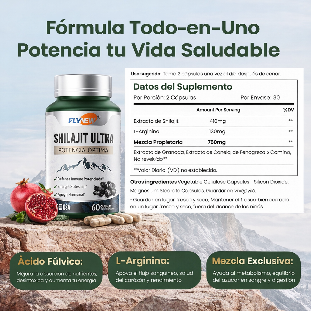 Shilajit Ultra Fly New: Potencia tu rendimiento y vuelve a sentirte en tu mejor versión